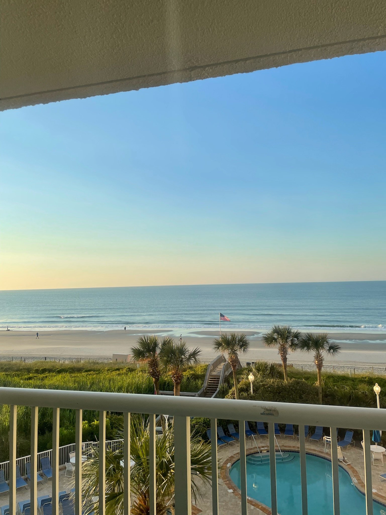 Photo of Myrtle Beach from a balcony
